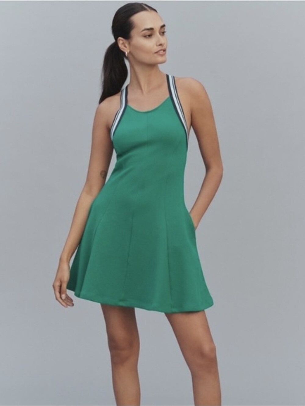 Anthropologie Daily Practice Crisscross-Back Swing Mini Dress Sz XL